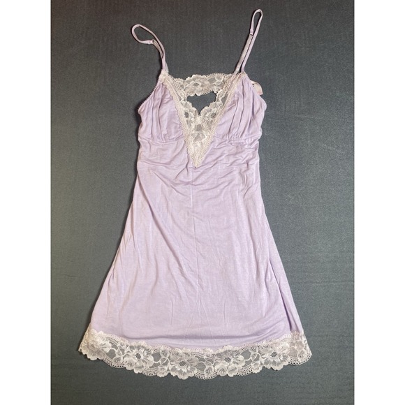 Victoria's Secret Other - Victoria's Secret SoSoft Modal Ribbed Lace-Trim Slip Dress Medium Fairy Lingerie